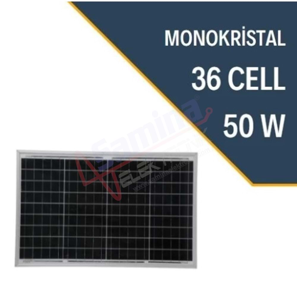 Lexron 50W Monokristal Güneş Paneli