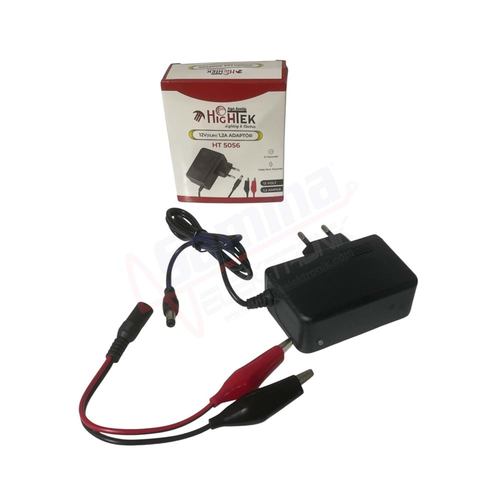 Hightek HT-5056 12 Volt 1.2 Amper Aku Şarj Adaptörü