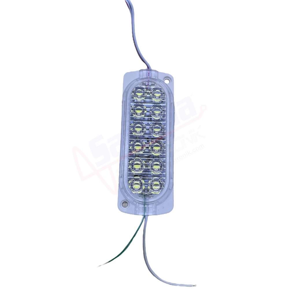 Saminatronik 12V 12 Ledli Çakar Animasyonlu Modül - BEYAZ