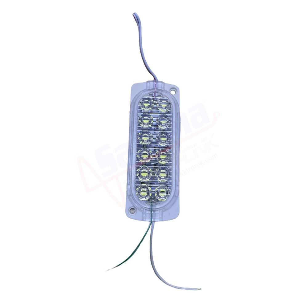 Saminatronik 12V 12 Ledli Sabit Işıklı Led Modül - MAVİ