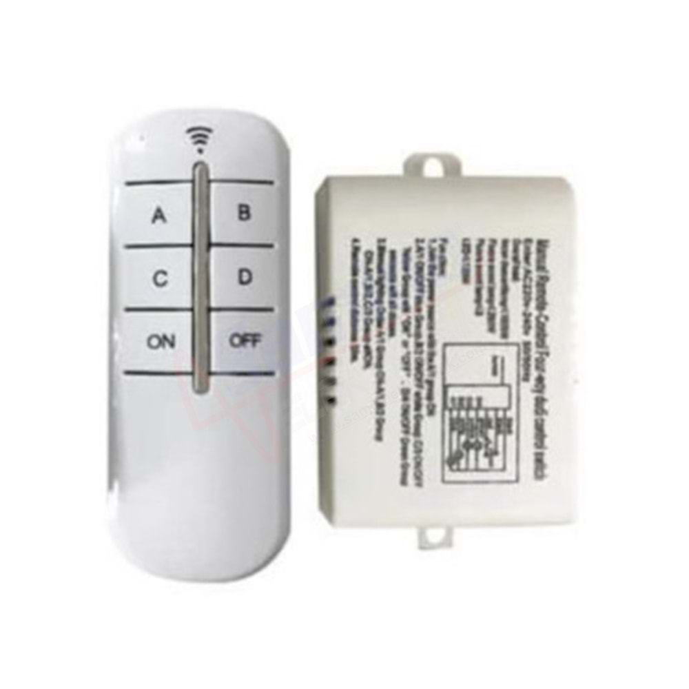 Hightek RF-4X1000W 4 Kanal Uzaktan Kumanda Sistemi - Avize Kontrol