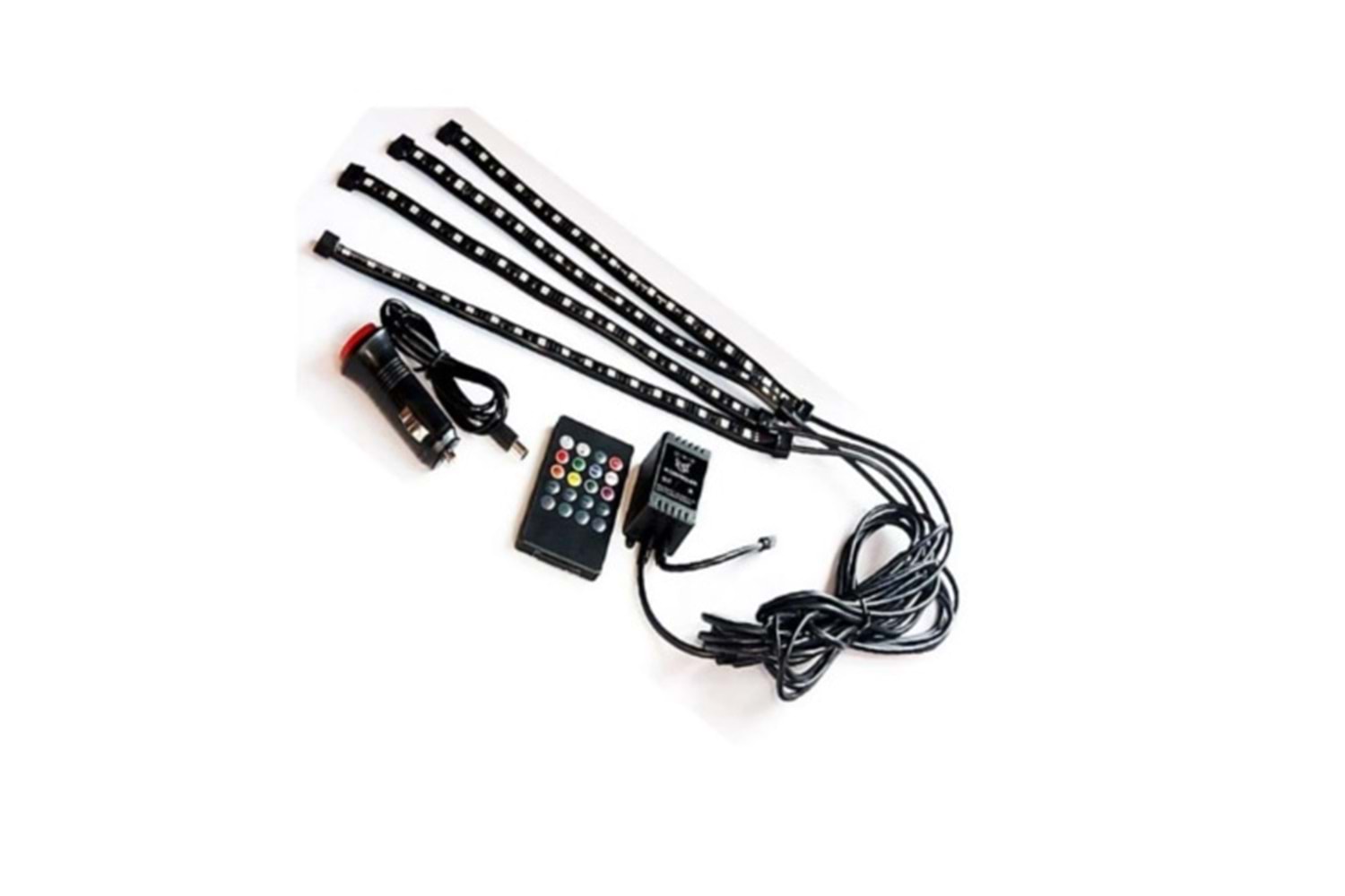 Saminatronik Sese Duyarlı Araç Içi Kumandalı Rgb LED Animasyon Kit