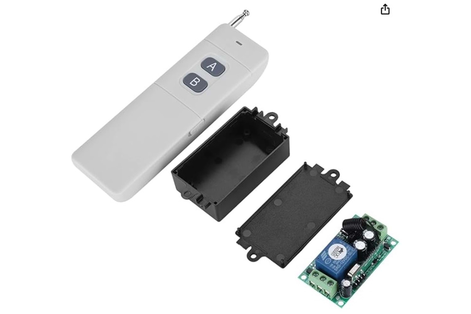 Saminatronik 12VDC 2CH Uzun Menzilli RF Kablosuz Uzaktan Kumanda Sistemi Verici + Alıcı