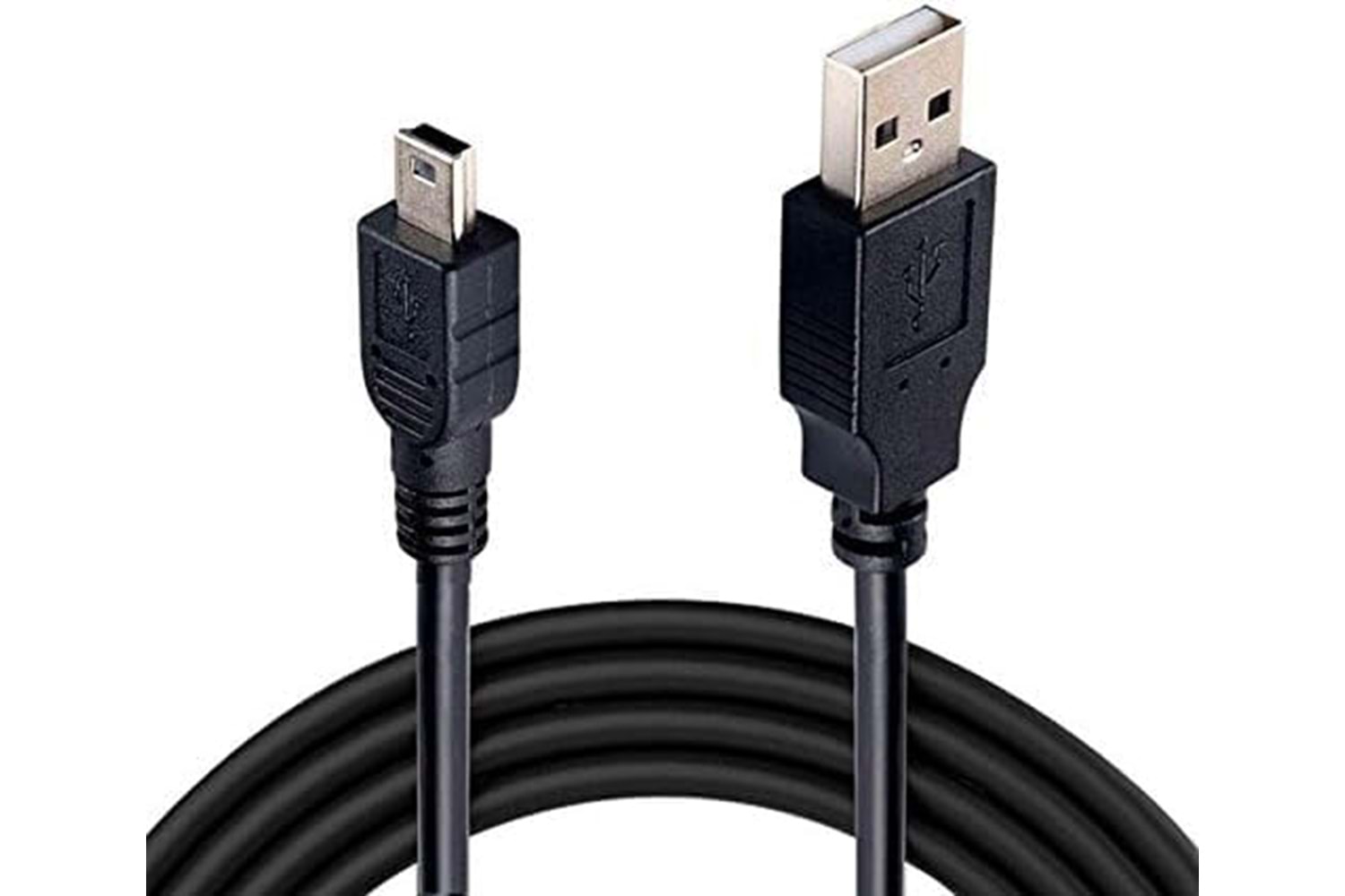 Saminatronik Mini USB to USB Data Şarj Kablosu 1,5mt Siyah