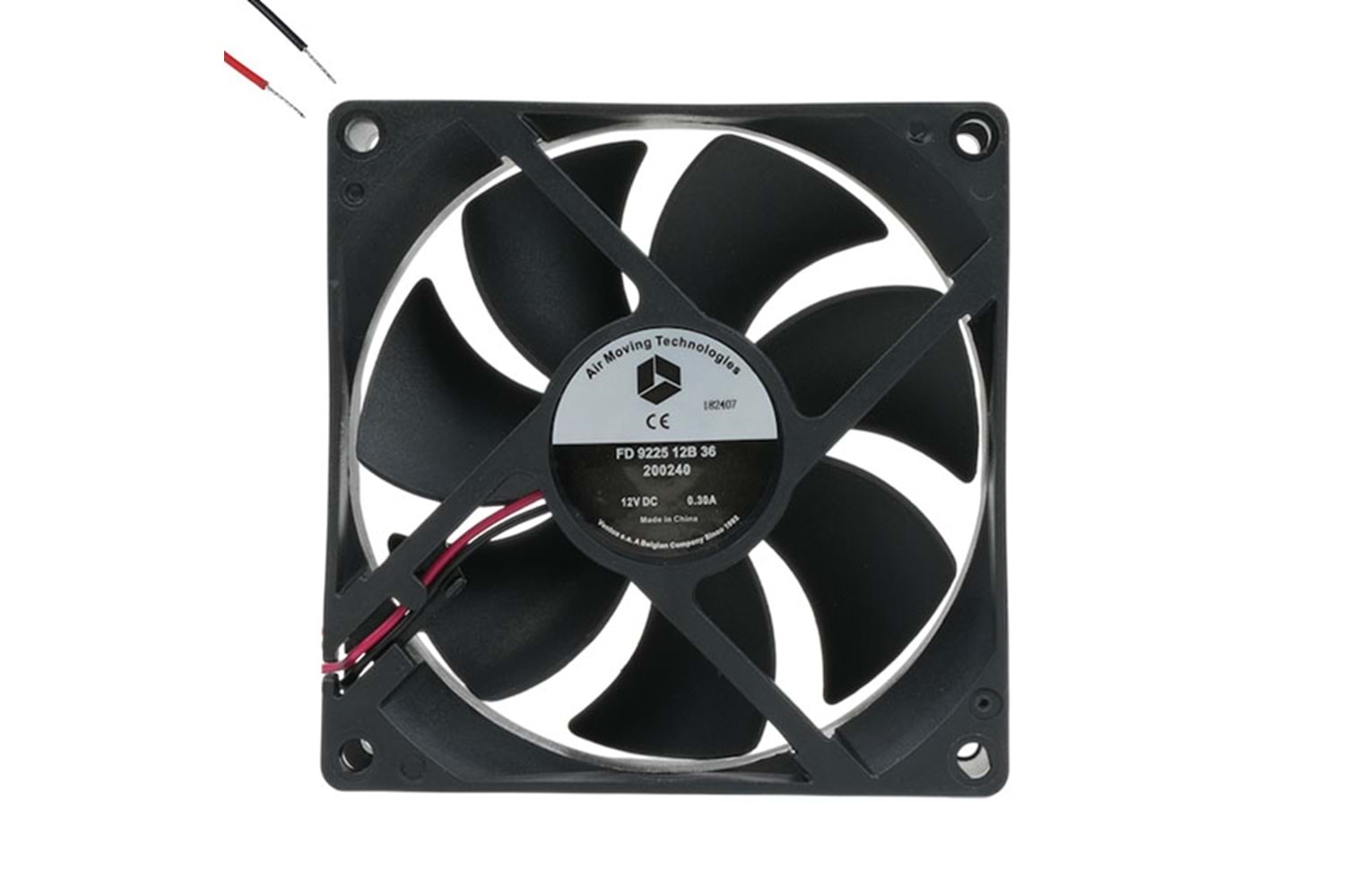 FAN - VENTUS 92x92x25MM 12V 0.30A 3.6W 3600RPM BB
