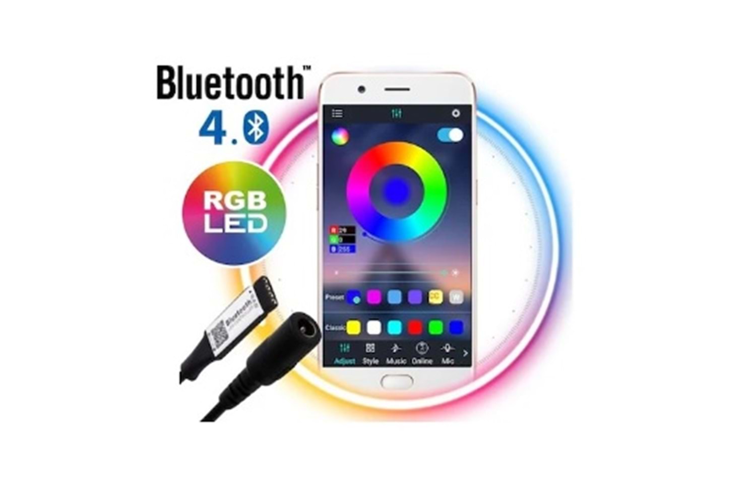 Saminatronik Bluetooth RGB Led Kontrol Modülü