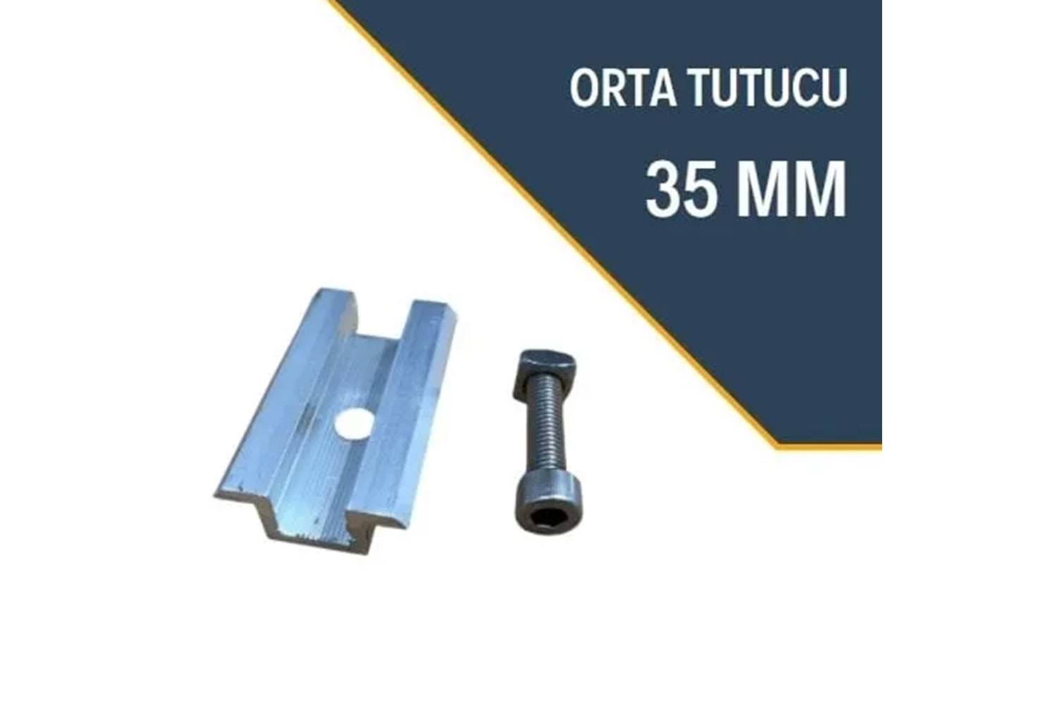 Saminatronik Güneş Paneli Orta Tutucu Klamp 35mm