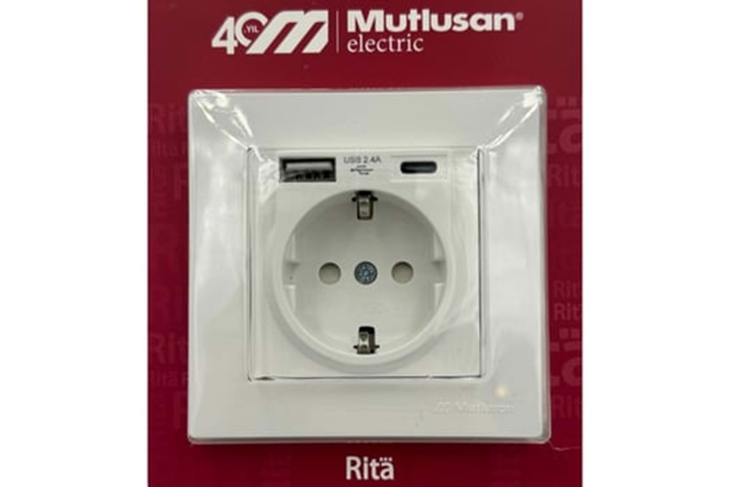 PRİZ MUTLUSAN RİTA ÇİFT USB TOPRKLI PRİZ