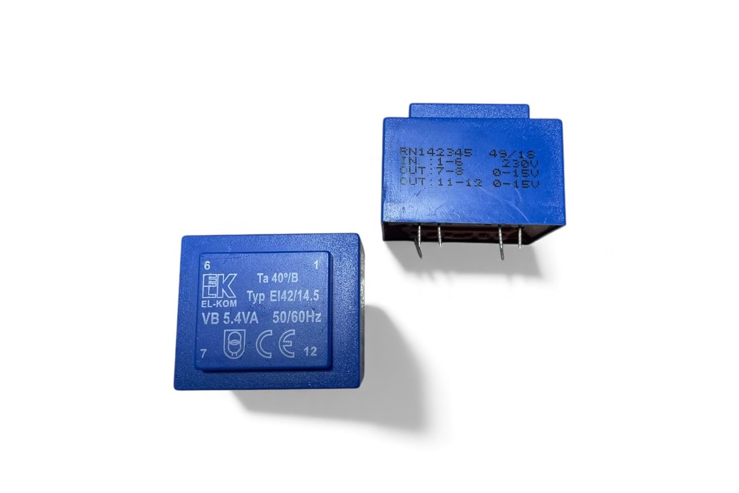 RN142345 - ELKOM TRAFO DOKUMLU 5.4VA 2*15V EI42/14.5