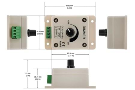 Saminatronik 12-24VDC 8A PWM Dimmer Controller