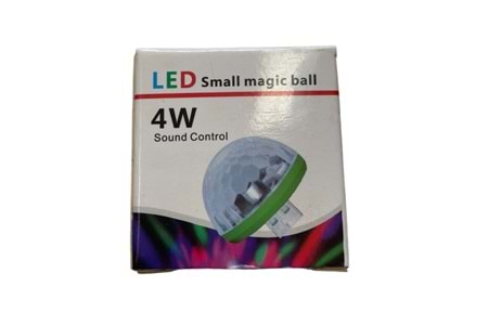 Saminatronik 4W Mini Led Disko Topu USB Bağlantlı Ses Duyarlı