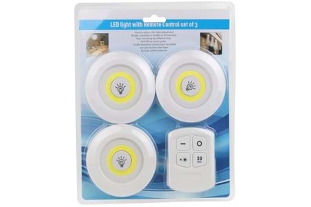 Saminatronik 3x2W Kumandalı Led lamba Seti