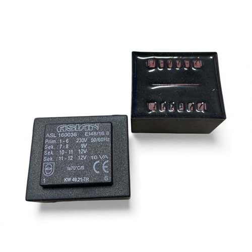 ASL 160036 EI4816,8 10VA TRAFO 1X9V 2X12V