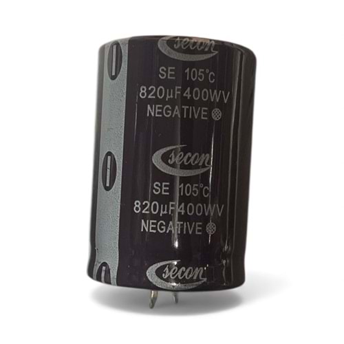 CAP.EL. SECON 820uF 400V Kondansatör 35x50 105C K05 SNAP-IN