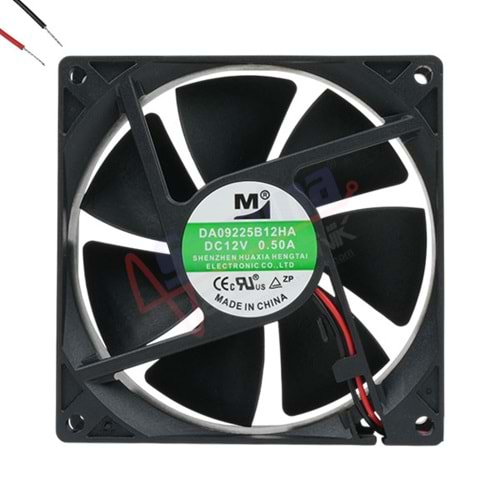 FAN - HENGTAI DA09225B12HA 92x92x25MM 12V 0.50A 6W 3500RPM BB