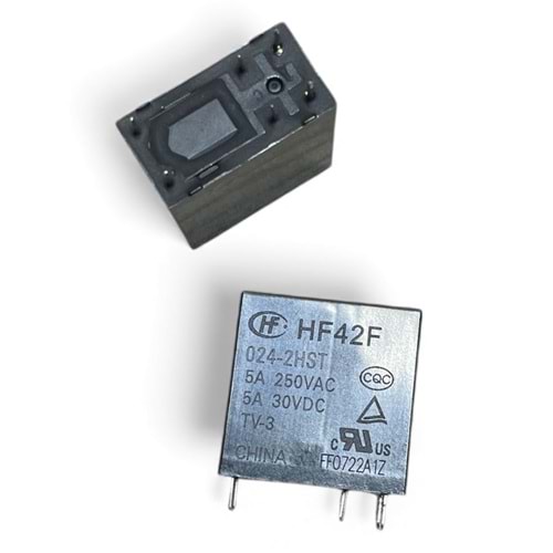 Röle - HONGFA HF42F 024-2HST 5A 24VDC 2 Form A 6 Pin Röle
