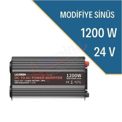 Lexron 1200W-24V Modifiye Sinüs İnverter (Solar Jeneratör)