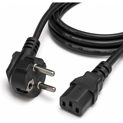 Saminatronik Power Güç Kablosu 3*0,75mm 1,8 metre
