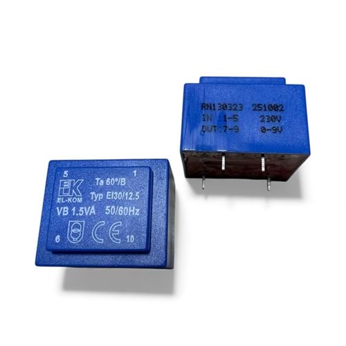 RN130323 - ELKOM TRAFO DOKUMLU 1.5VA 0-9V
