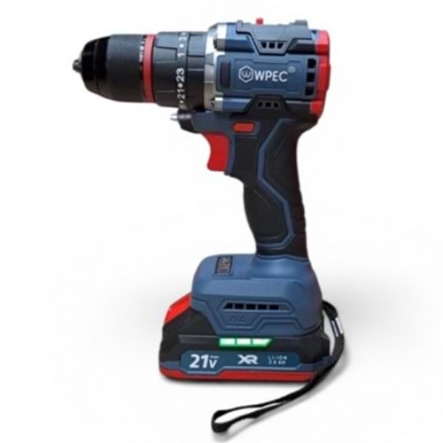 Wpec 21 Volt 2.0AH li-ion kömürsüz darbeli şarjlı matkap