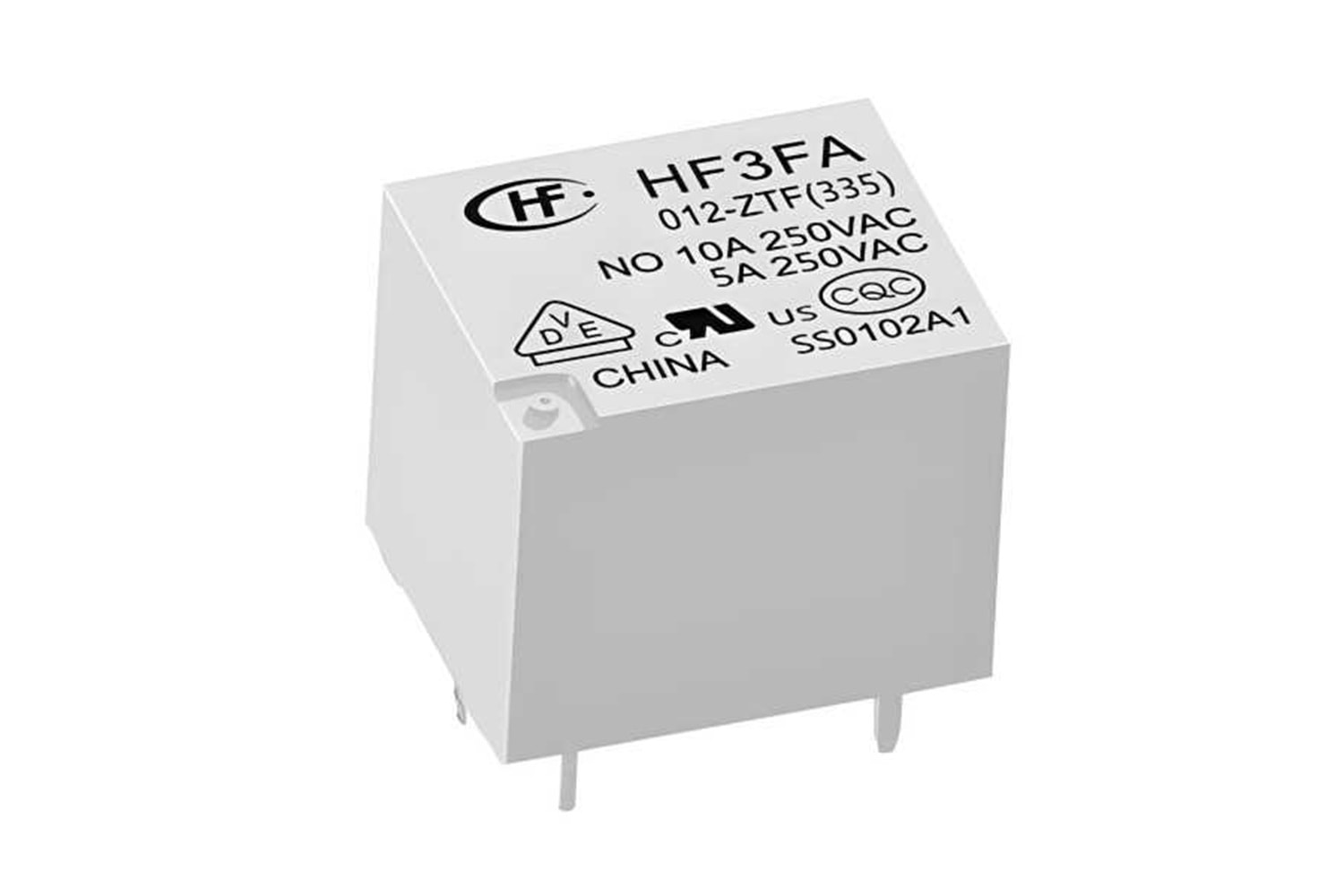 Röle - HONGFA HF3FA/012-HTF(335) POWER 12VDC SPST-NO (1 Form A) THT 4 Pin