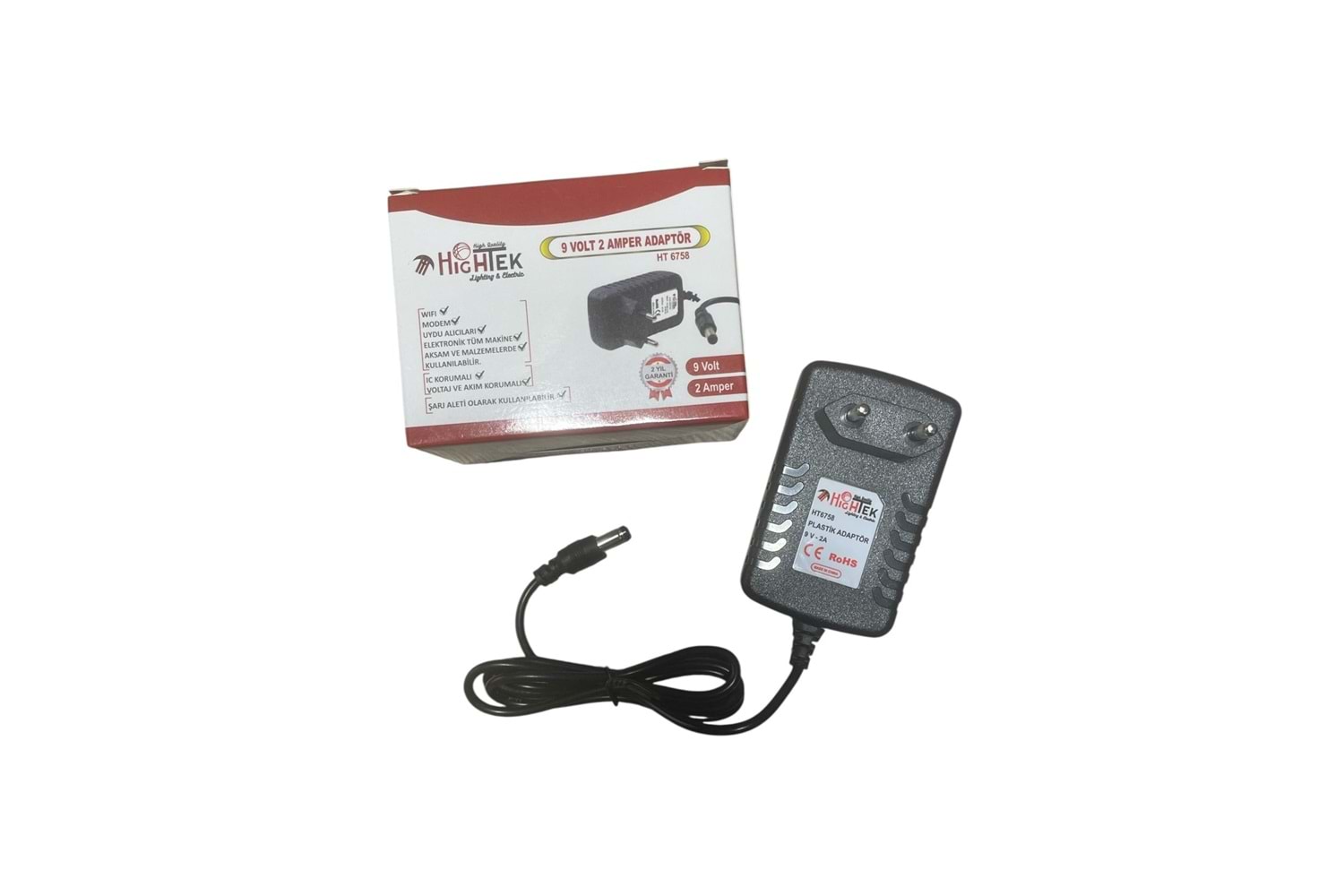 Hightek HT-6758 9 Volt 2 Amper Adaptör